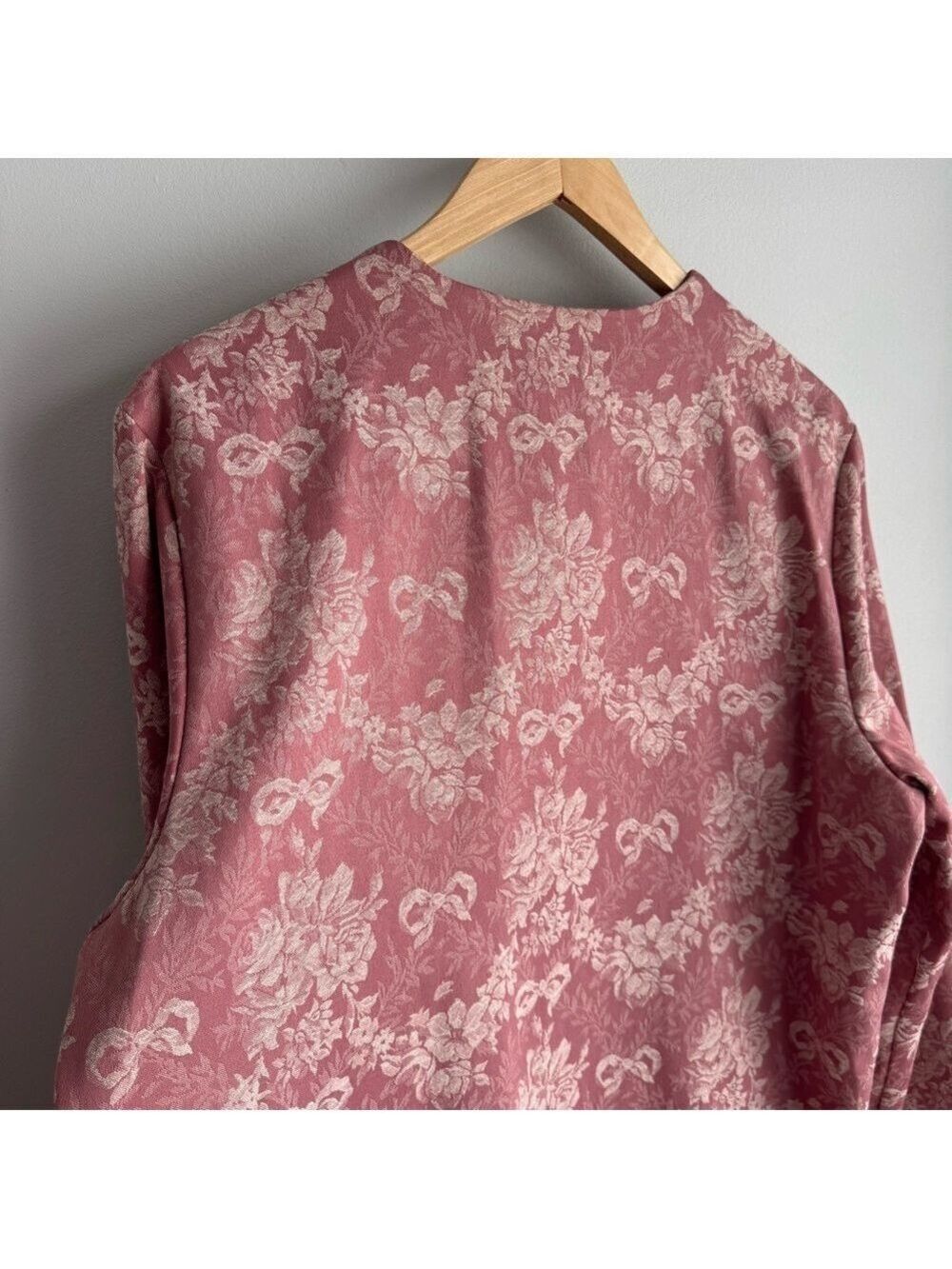 Vintage Niki Taylor Blazer + Skirt Set Sz L Pink Floral Suit Jacket Outfit Girly - Picture 7 of 16